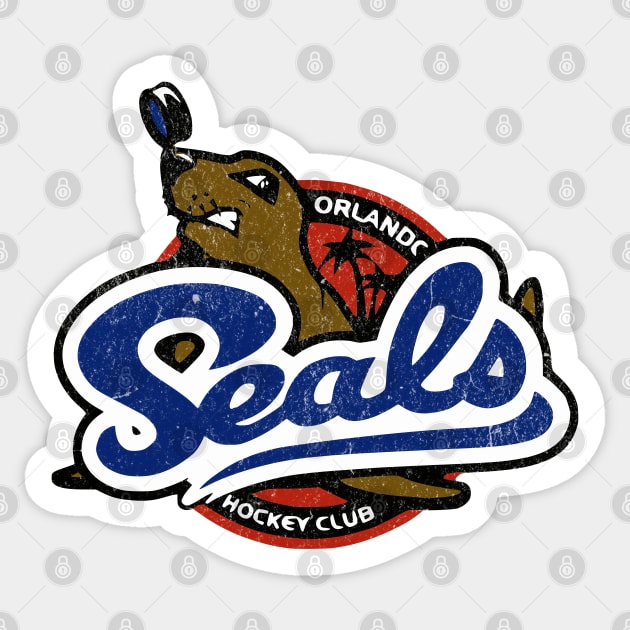 Defunct Hockey Team Orlando Seals ACHL Orlando Hockey Team Sticker by Yesteeyear
